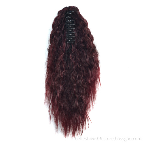Hot sell short kinky curly ponytail synthetic ponytail drawstring Afro ponytail hair extensions synthetic hair